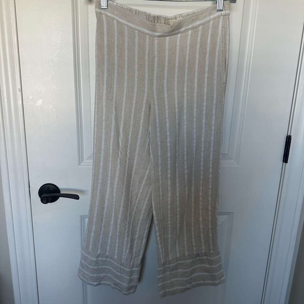 Loft linen striped Pants-XS